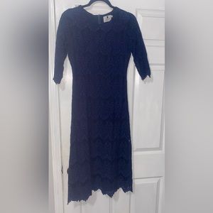 Dainty Jewells Navy Blue Lacy Dress